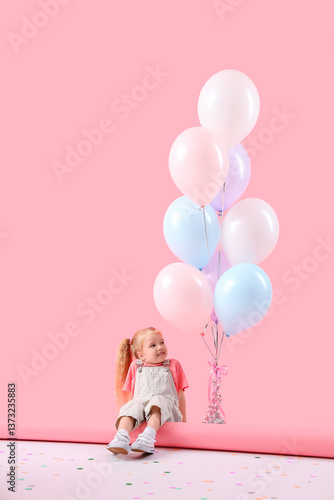 Cute little girl with beaut...