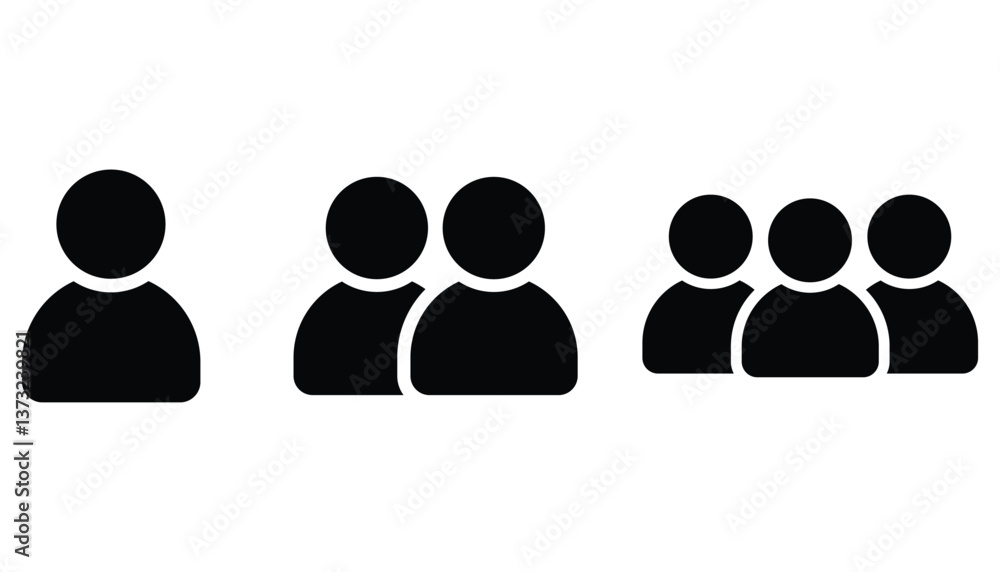 Set of People group icon set. Team people. User profile symbol. Group of people or group of users collection Vector illustration Set of People group icon set. Team people. User profile symbol. Group of people or group of users collection Vector illustration