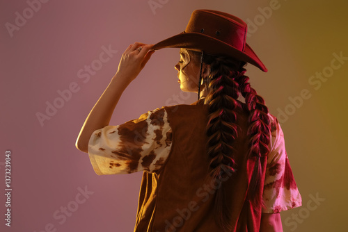Beautiful young woman with ...