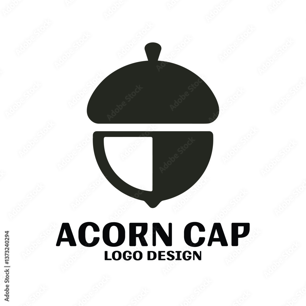 Obraz premium Acorn Cap Vector Logo Desgin