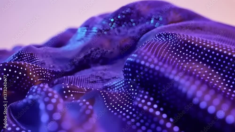 Abstract digital landscape with flowing patterns and vibrant colors, evoking a sense of motion and depth