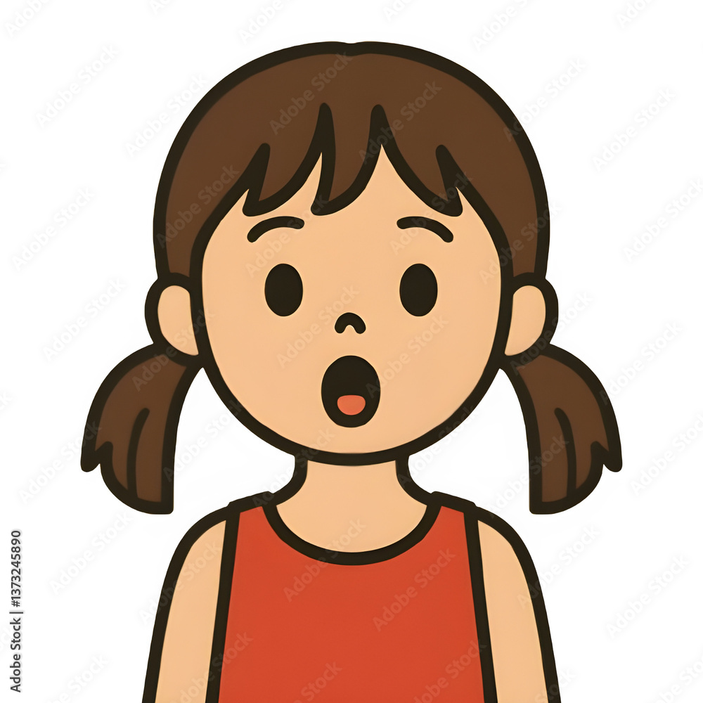 Obraz premium Surprised Girl Icon