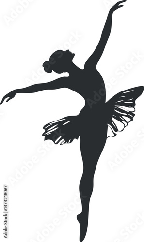 Silhouette of a graceful ballerina in mid-leap, showcasing elegance and artistic movement.