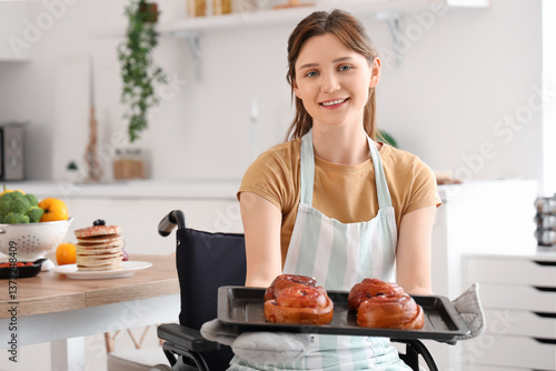Smiling young woman in a wh...