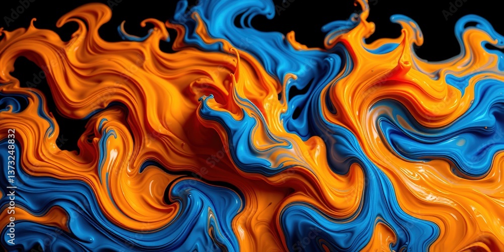 Obraz premium Churning Abstract Liquid Art