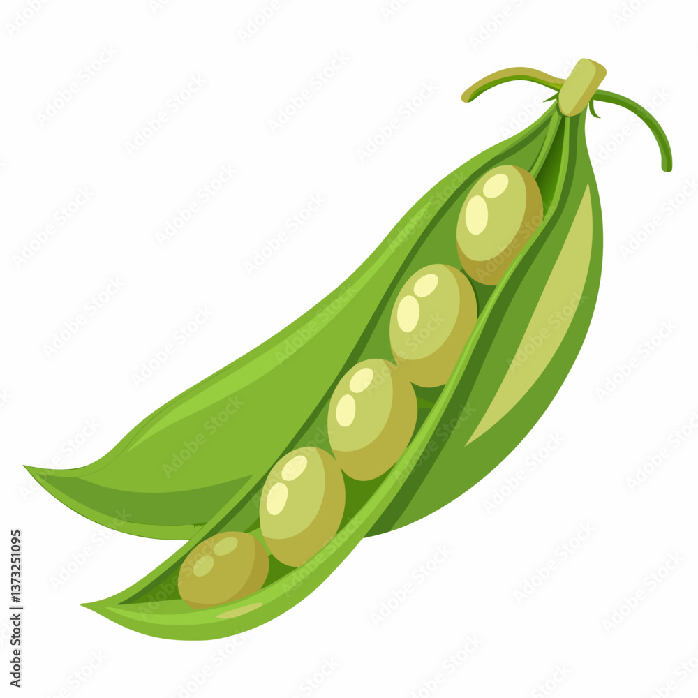 A green pea pod A green pea pod