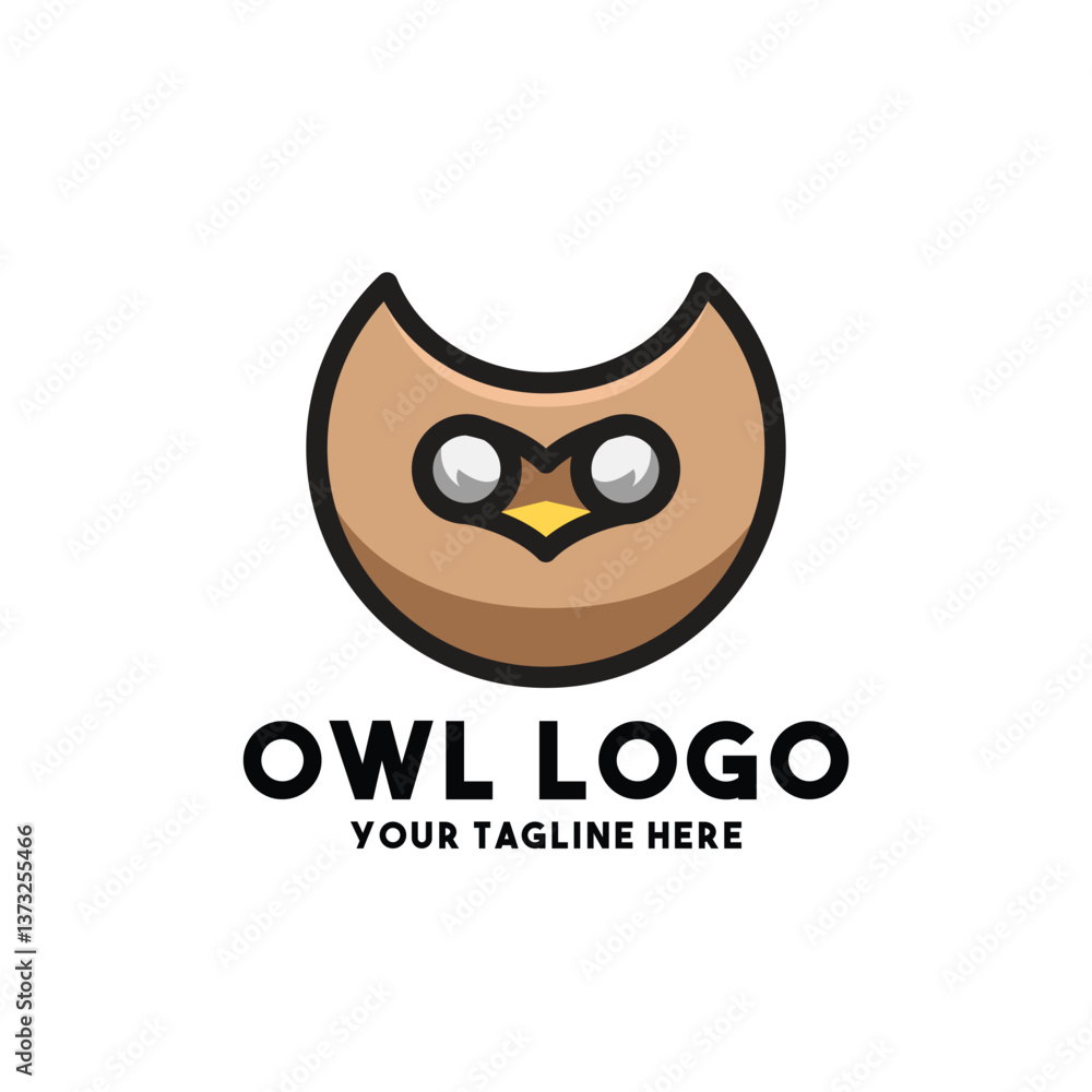 Fototapeta premium Cute Owl Logo Design