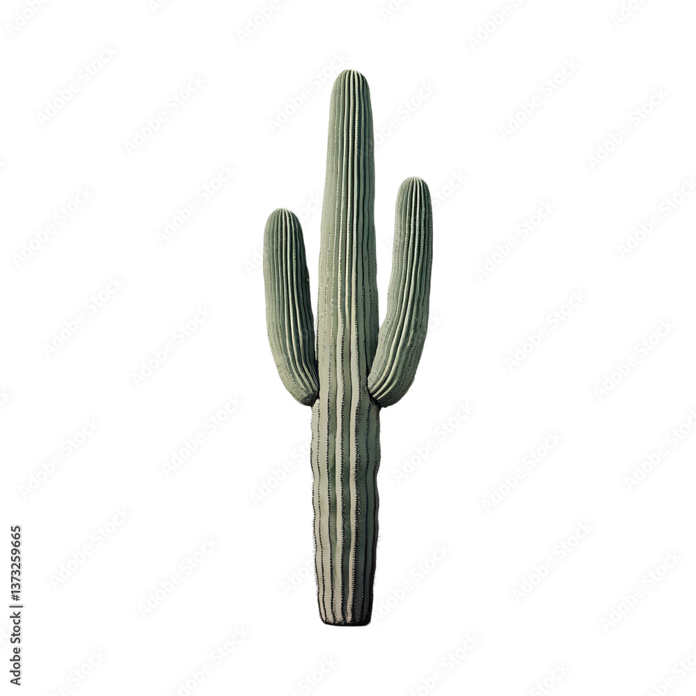 A Cactus in the Dark Isolated on Transparent Background A Cactus in the Dark Isolated on Transparent Background