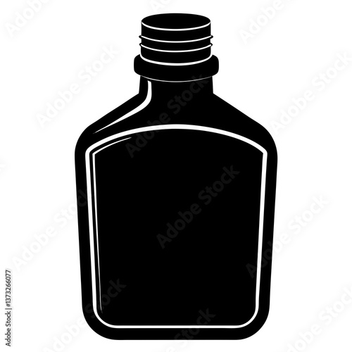 Mouthwash Silhouette Black Vector