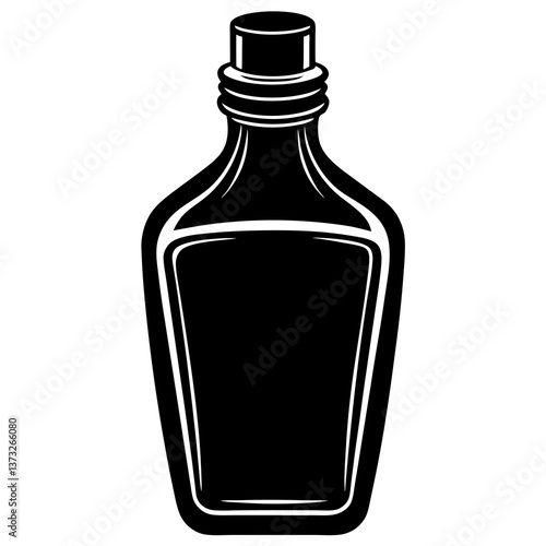 Mouthwash Silhouette Black Vector