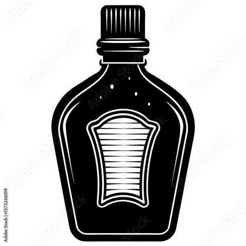 Mouthwash Silhouette Black Vector