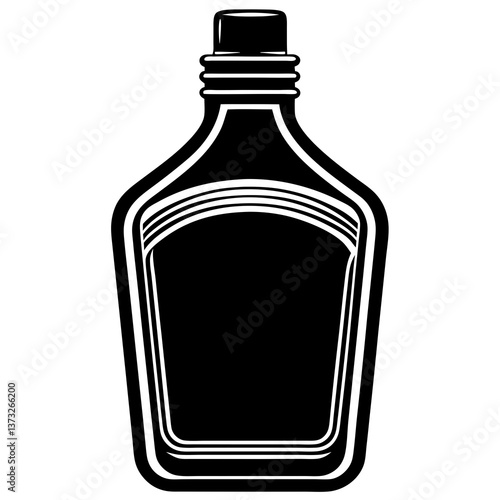 Mouthwash Silhouette Black Vector