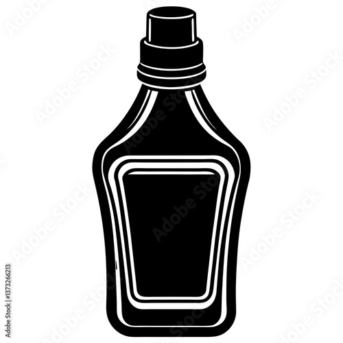 Mouthwash Silhouette Black Vector