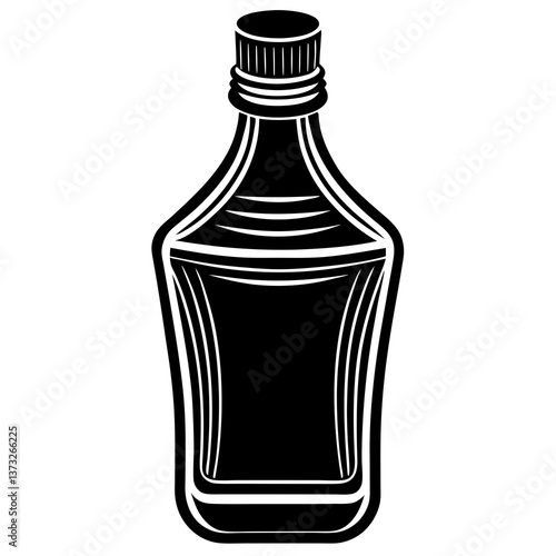 Mouthwash Silhouette Black Vector