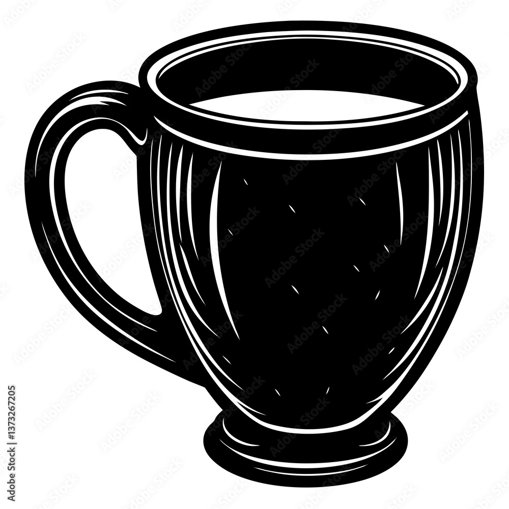 Mug Silhouette Black Vector Mug Silhouette Black Vector