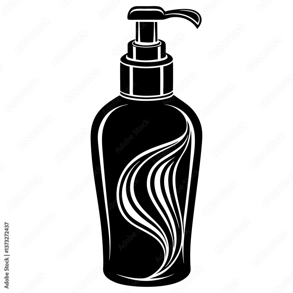 Shampoo Silhouette Black Vector Shampoo Silhouette Black Vector