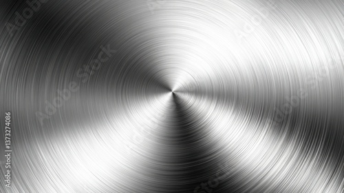 blurry shiny radial aluminum color grey circular brushed silver metallic abstract background