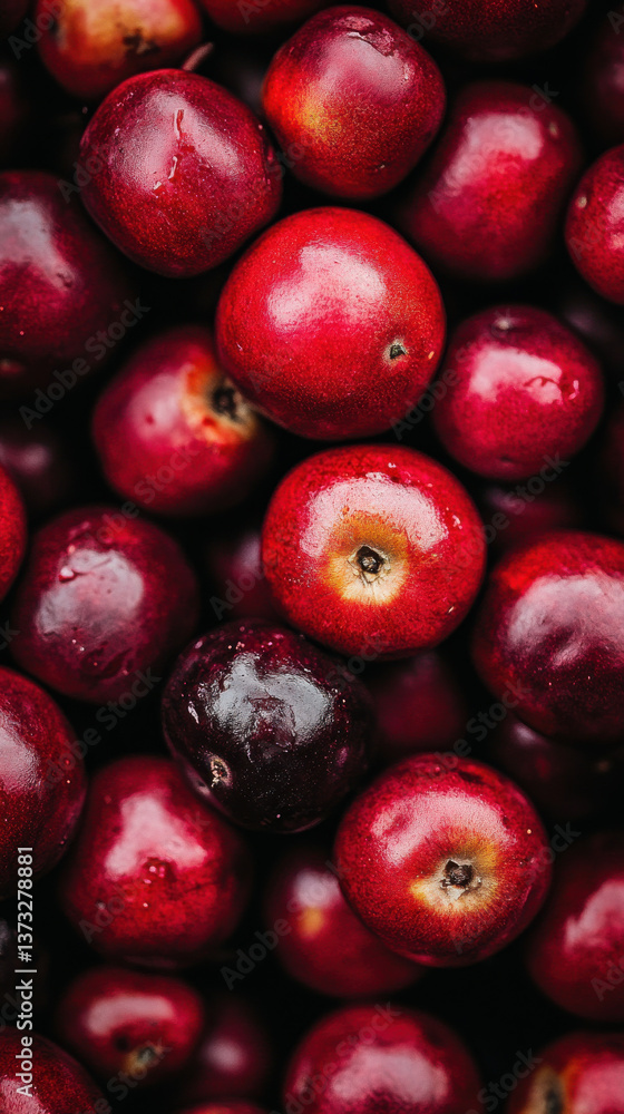 Fresh red apples are beautifully arranged, showcasing their vibrant colors and glossy textures. assortment includes various shades of red, creating visually appealing display Fresh red apples are beautifully arranged, showcasing their vibrant colors and glossy textures. assortment includes various shades of red, creating visually appealing display