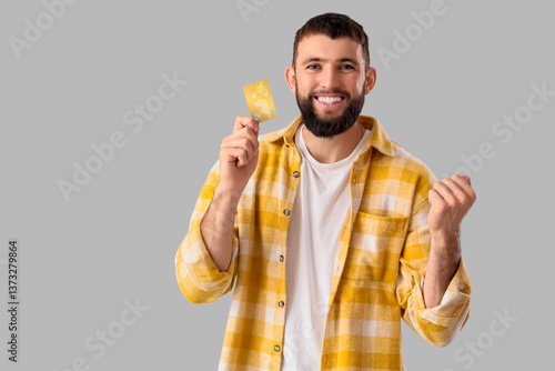 Handsome young happy man wi...
