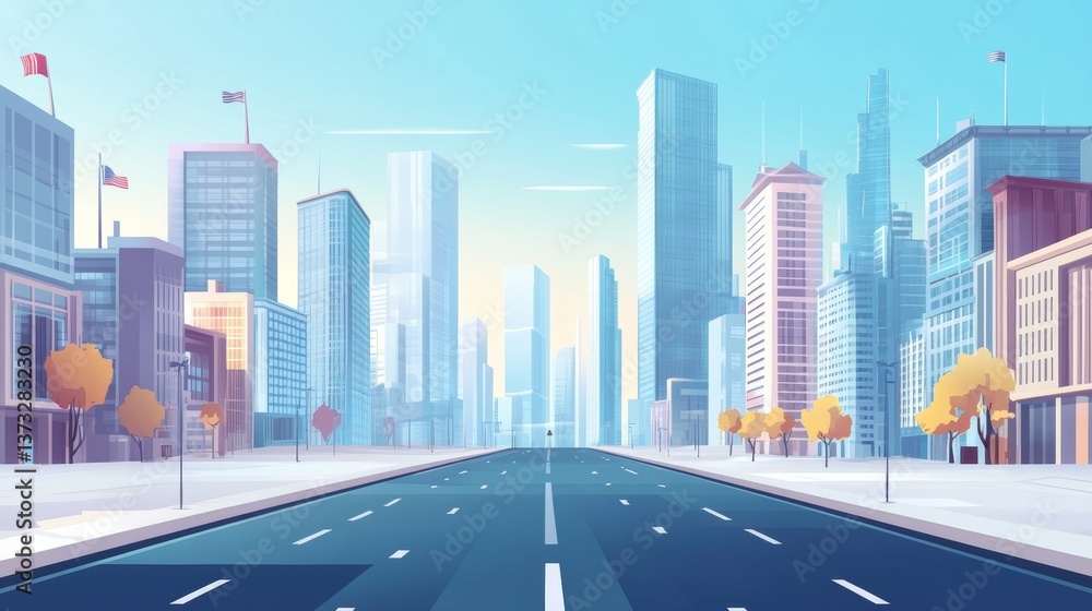 Fototapeta premium City background, clean background 