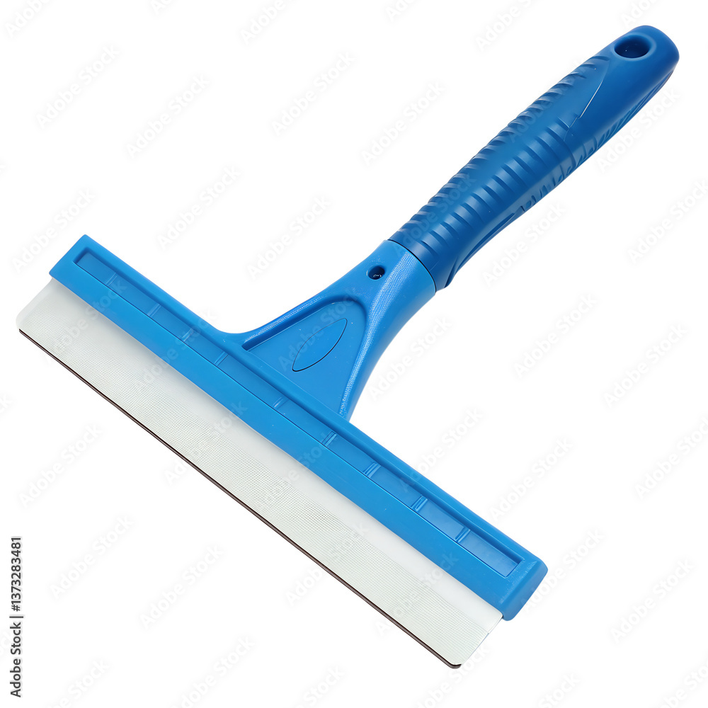Blue Plastic Window and Glass Squeegee isolated on transparent background Blue Plastic Window and Glass Squeegee isolated on transparent background