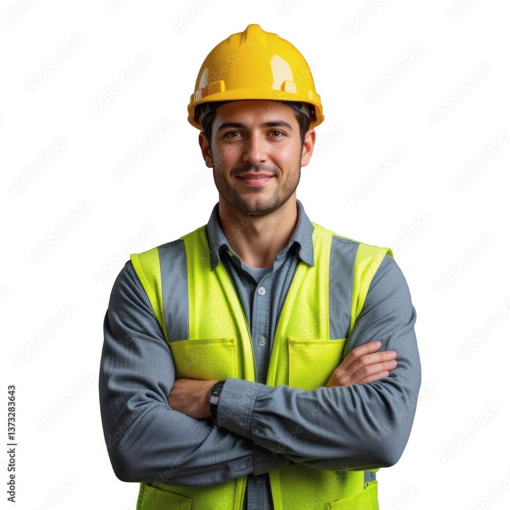portrait of a smiling construction worker portrait of a smiling construction worker