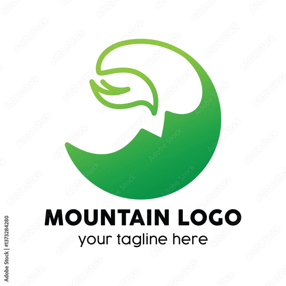 Eco-Friendly Mountain Logo Design Eco-Friendly Mountain Logo Design
