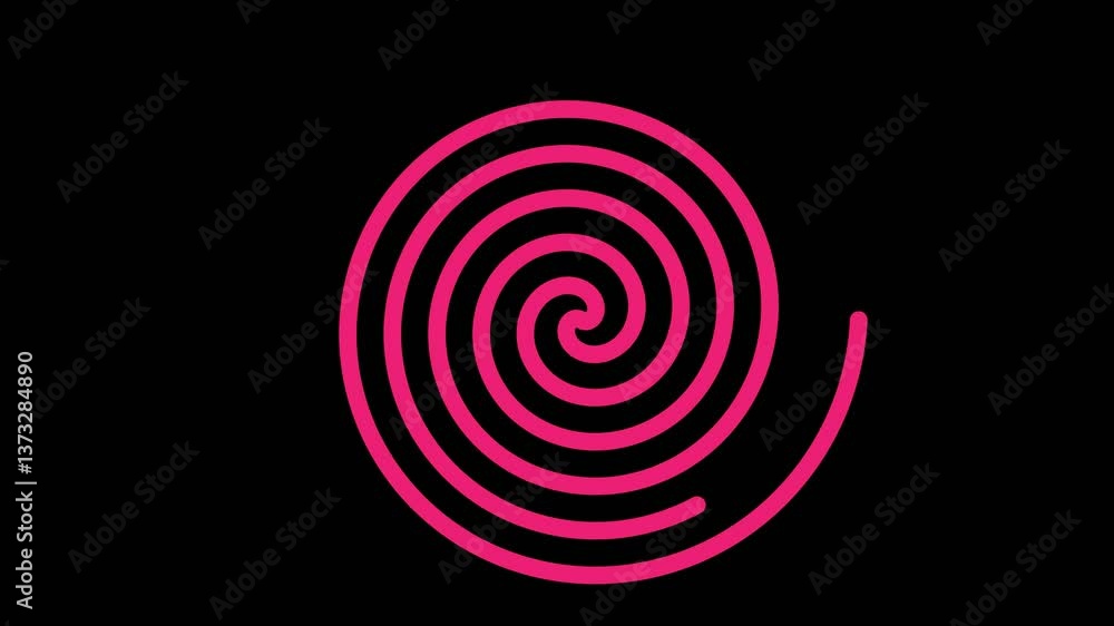 Animated pink swirl on black background Animated pink swirl on black background
