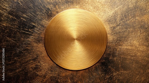 circular brushed golden color metal scratched brass texture background