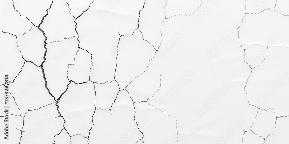 Obraz premium Aged Paper Texture with Intricate Cracks