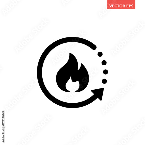 Black single metabolism icon, simple organism reaction conversion symbol flat design pictogram vector for app logo ads web webpage button ui ux interface elements isolated on white background