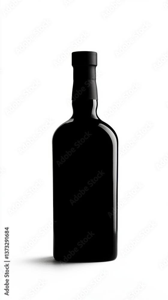 A dark silhouette of a bottle, showcasing a minimalist design and emphasizing form over detail. A dark silhouette of a bottle, showcasing a minimalist design and emphasizing form over detail.