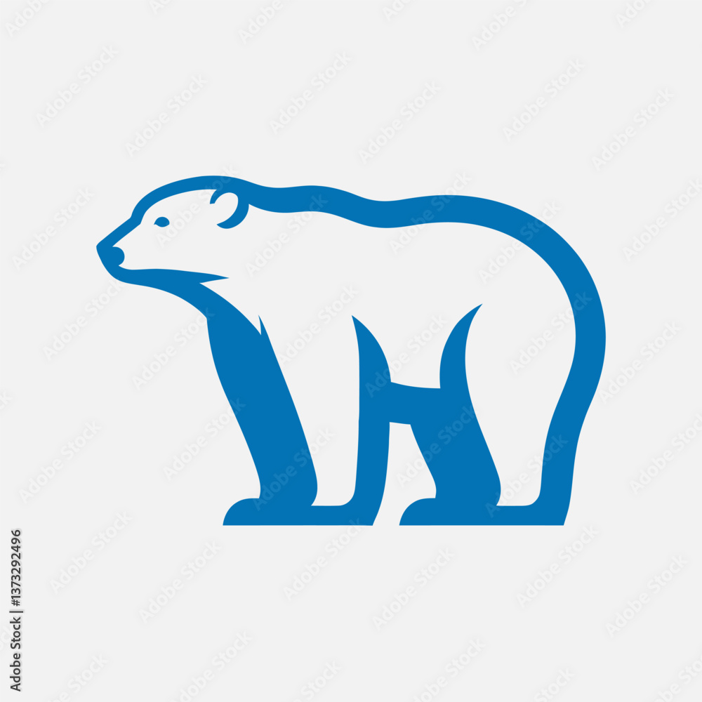 polar bear icon on white background polar bear icon on white background