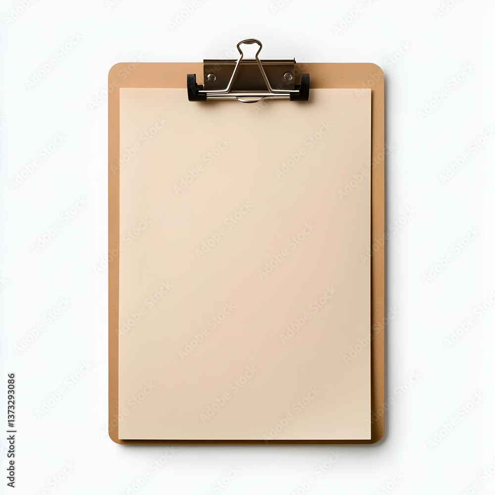 A blank clipboard with a clean sheet of paper, ideal for presentations, brainstorming, or organization in an office environment. A blank clipboard with a clean sheet of paper, ideal for presentations, brainstorming, or organization in an office environment.