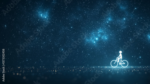 Celestial Cycle: A cyclist ...