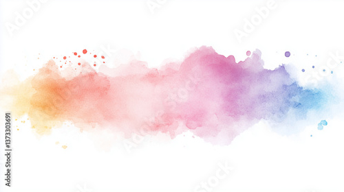 Abstract Watercolor Splatte...