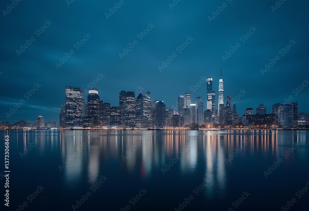 Fototapeta premium Cityscape bangkok night view