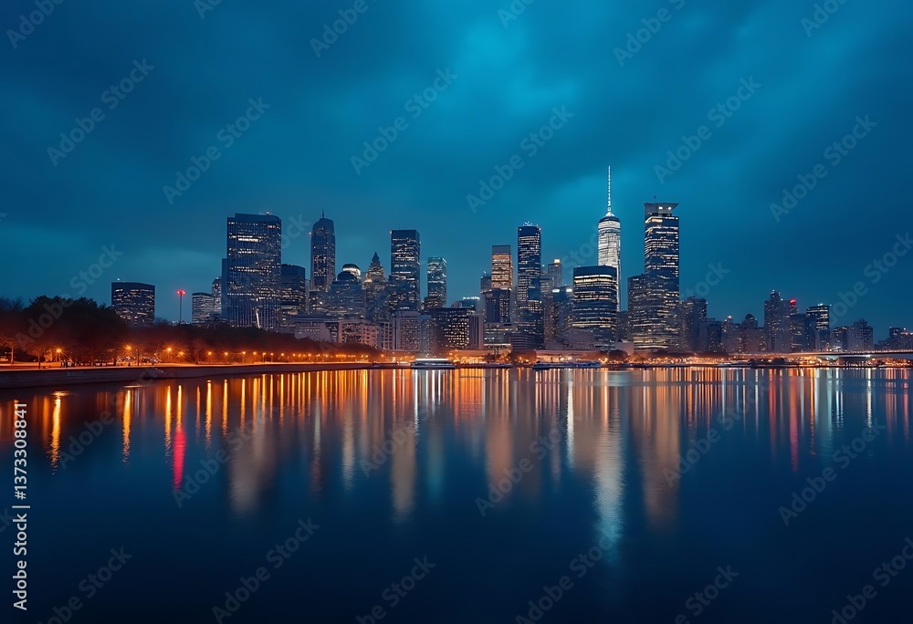 Fototapeta premium Cityscape bangkok night view