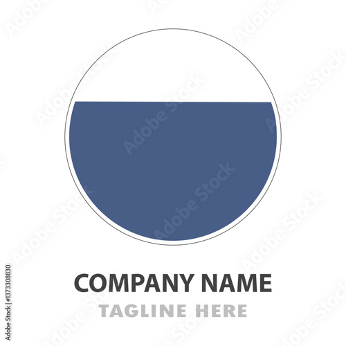 Half-filled circle logo, modern and minimalist design Free Download Half-filled circle logo, modern and minimalist design - GFXLoad
