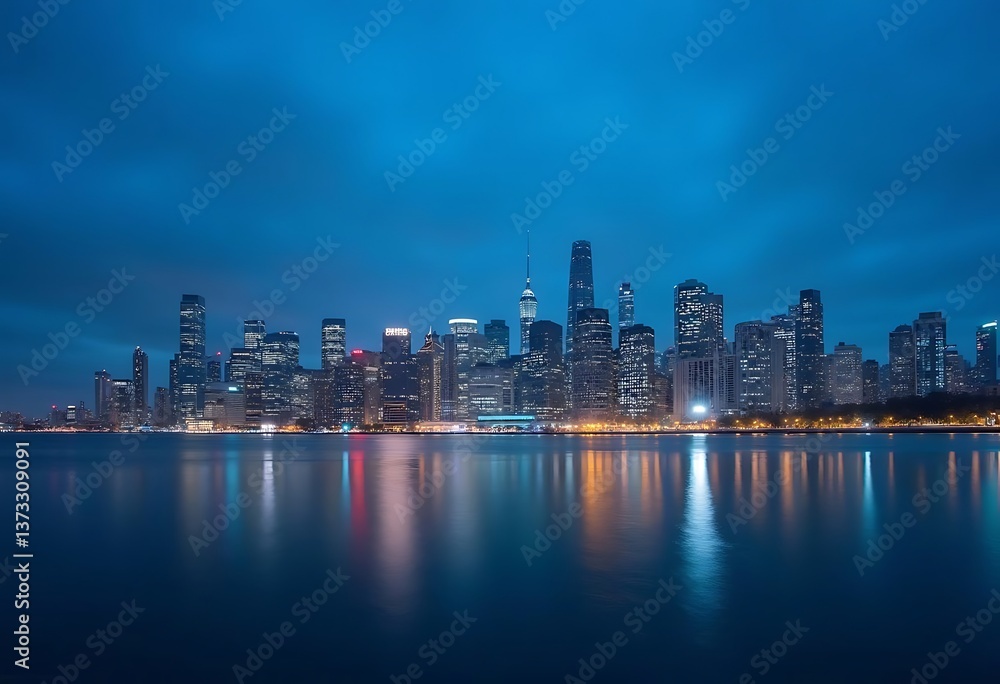 Fototapeta premium Cityscape bangkok night view