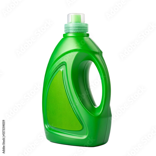 Green Liquid Detergent Bottle on Transparent Background, High-Quality PNG