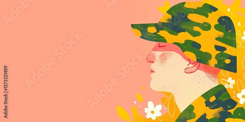 A woman wearing a camouflag...