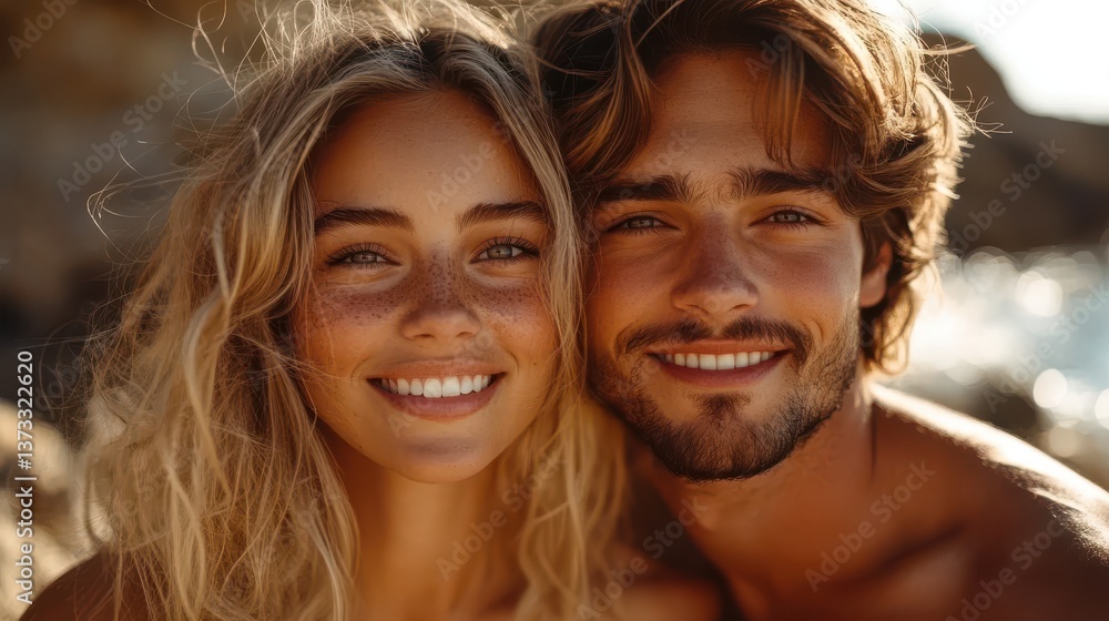 Fototapeta premium happy young couple