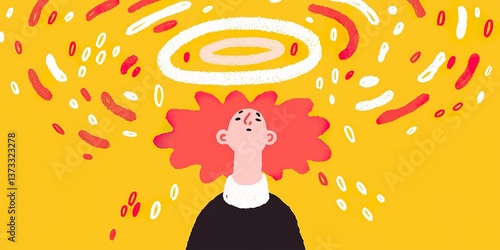 A vibrant illustration port...