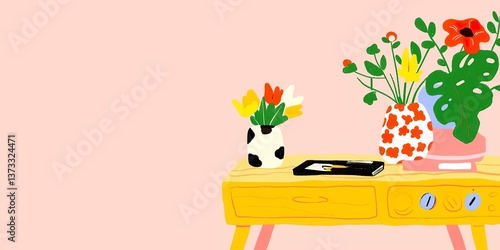 A cheerful illustration fea...