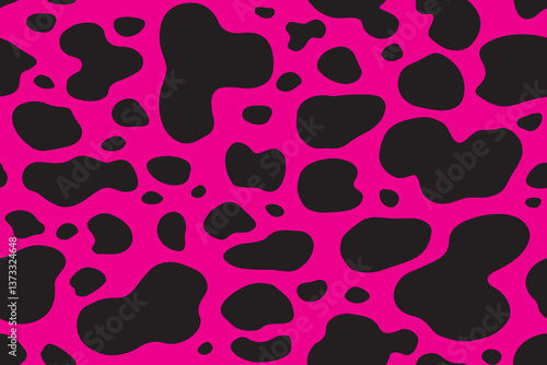 cow texture pattern repeated seamless pink and black lactic chocolate animal jungle print spot skin fur