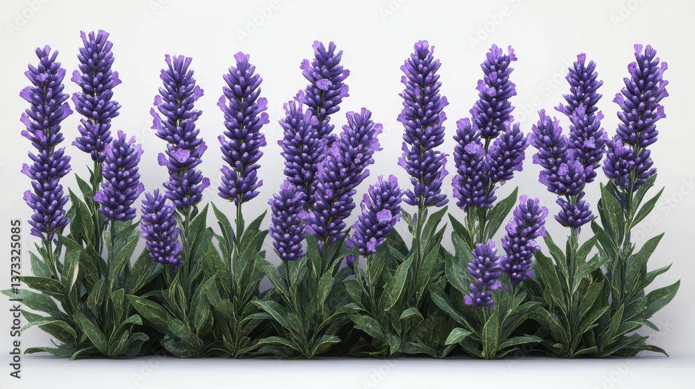 Naklejka premium lavender isolated,cartoon illustration style