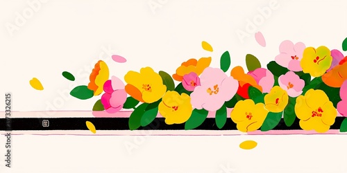 A vibrant floral compositio...