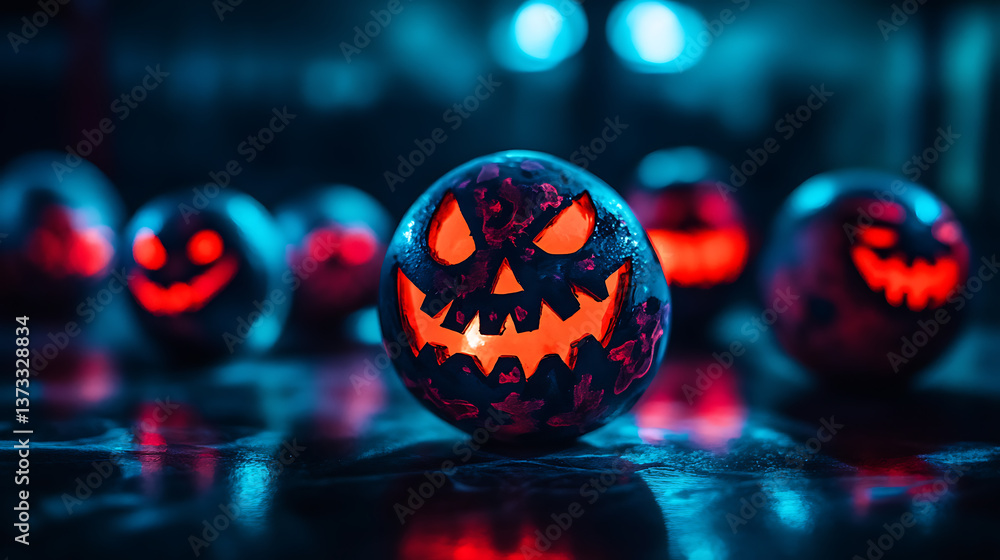 custom made wallpaper toronto digitalClose-up of a creatively designed Halloween themed Easter egg