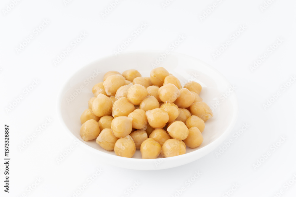 お皿に入ったひよこ豆(水煮) お皿に入ったひよこ豆(水煮)